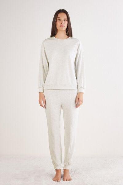 Grey Comfort Details Full-Length Modal Pyjama Set, 5601_040K, medium