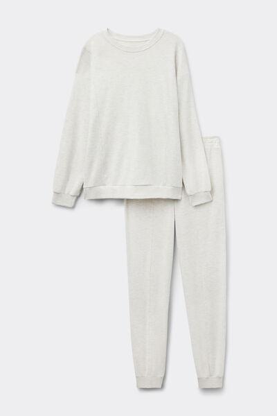 Grey Comfort Details Full-Length Modal Pyjama Set, 5601_040K, large image number 2