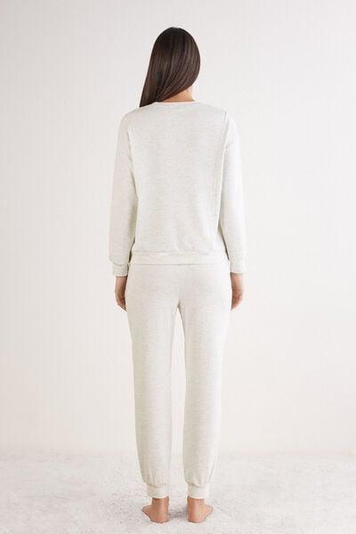 Grey Comfort Details Full-Length Modal Pyjama Set, 5601_040K, large image number 3
