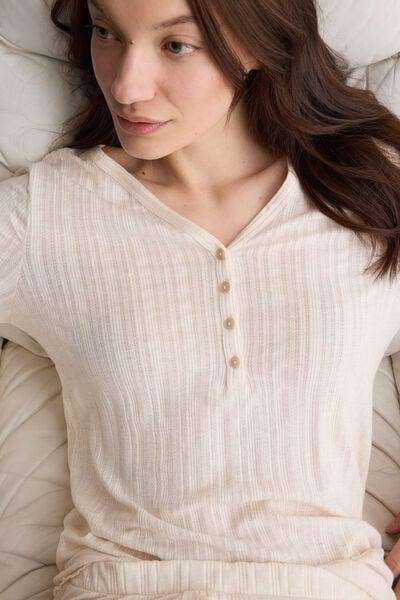 Cream Sweet Pointelle Full-Length Pyjamas, 5601_070K, large image number 4