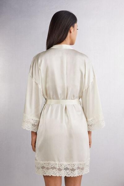 White Pretty Flowers Kimono, , large image number 3