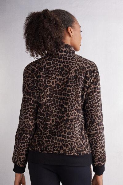 Multicolour Luxurious Leopard Spotted Bomber Jacket, , large image number 3