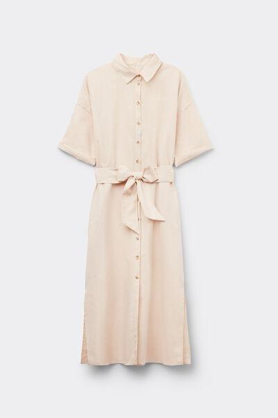 Beige Button Fastening Blouse, 5601_865J, large image number 1