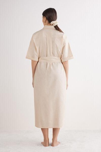 Beige Button Fastening Blouse, , large image number 3