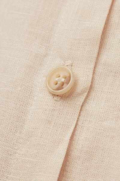 Beige Button Fastening Blouse, , large image number 4