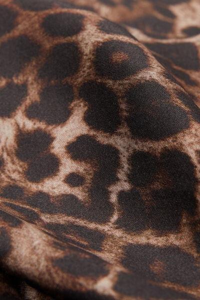 Multicolour Luxurious Leopard Viscose Satin Kimono, , large image number 4