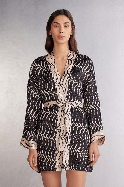 Black Cool Elegance Kimono, , medium
