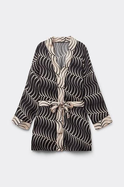 Black Cool Elegance Kimono, , large image number 2