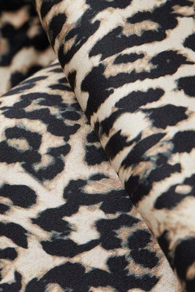 Beige A Moment Of Glamour Animal Print Silk Kimono, 5601_029K, large image number 4