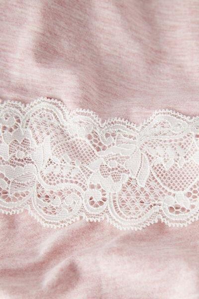 Pink Lace-Trimmed Robe, , large image number 4