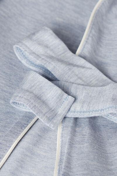 Blue Lace-Trimmed Robe, , large image number 4