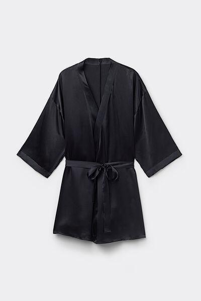 Black Silk Kimono, , large image number 4