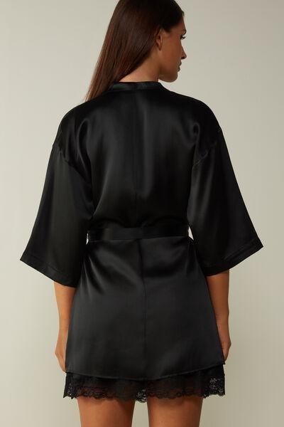 Intimissimi - Black Silk Kimono