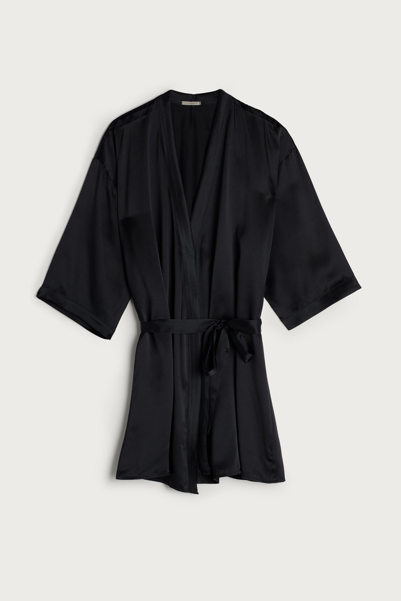 Black Silk Kimono, , large image number 8