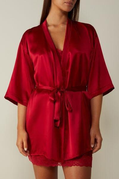Red Silk Kimono, , large image number 0