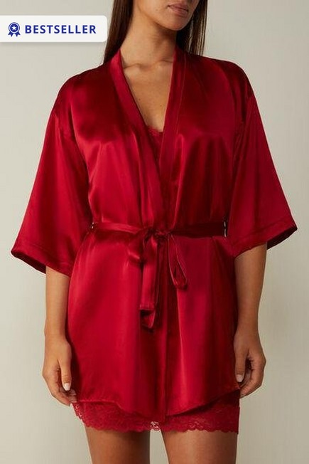 Intimissimi - Red Silk Kimono