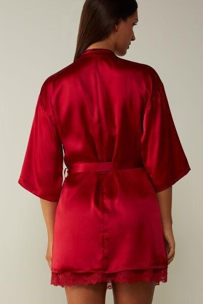 Red Silk Kimono, , large image number 3