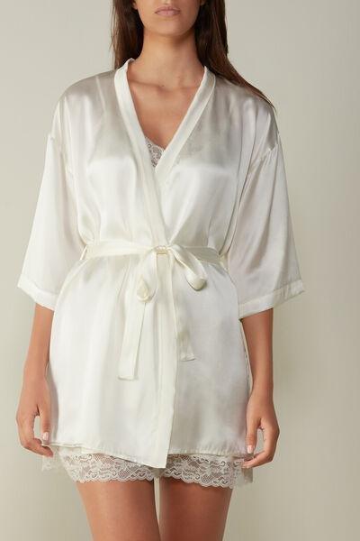 White Silk Kimono, , large image number 1