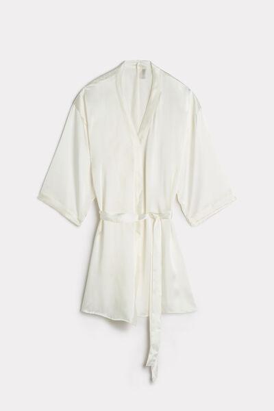 White  Silk Kimono, , large image number 4
