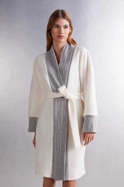 Grey fluffy sales dressing gown