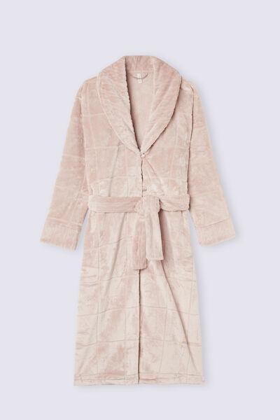 Beige Embrace Yourself Long Dressing Gown, , large image number 2