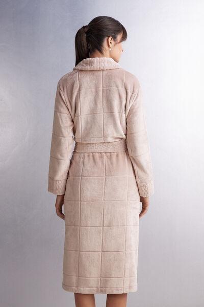 Beige Embrace Yourself Long Dressing Gown, , large image number 3