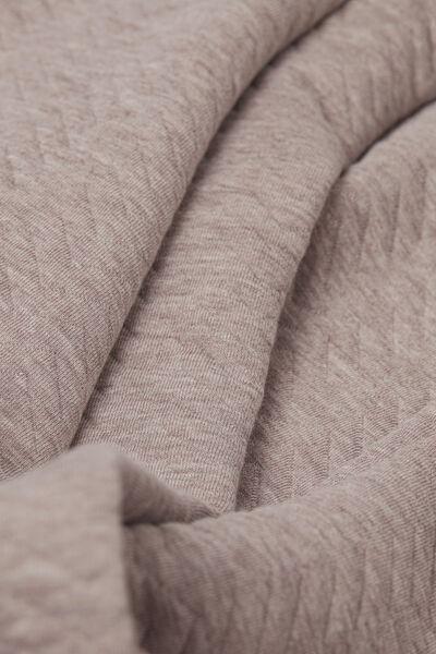 Beige Soft Chevron Dressing Gown, , large image number 4