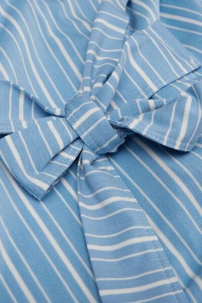 Blue Oxford Stripes Kimono, , large image number 4