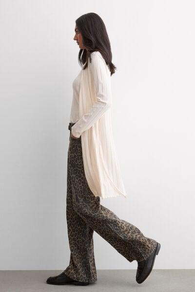 ALMOND ROSE MELANGE Sweet Pointelle Dressing Gown, 5601_070K, medium