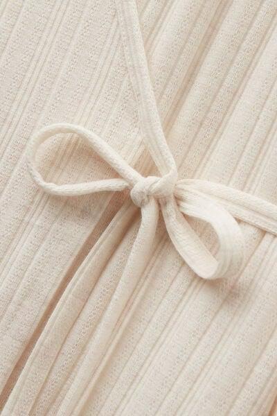 ALMOND ROSE MELANGE Sweet Pointelle Dressing Gown, 5601_070K, large image number 3