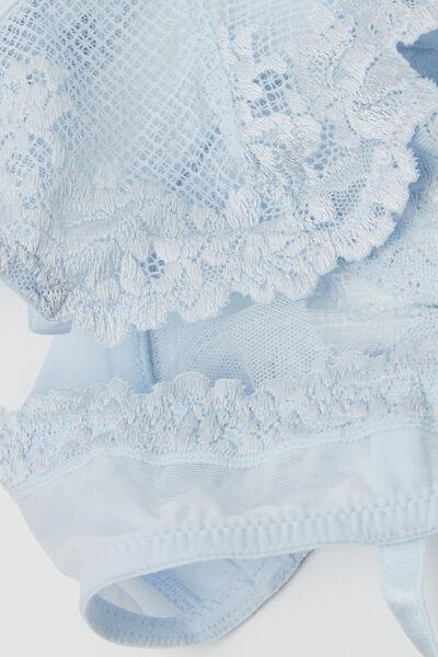 Blue Denise Pretty Flowers Balconette Bra, 5601_060K, large image number 4