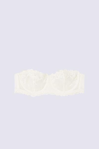 POWDER WHITE Pretty Flowers Bandeau Bra, , large image number 2
