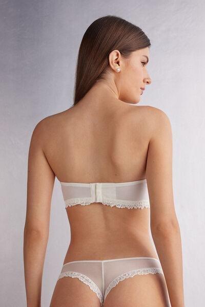 POWDER WHITE Pretty Flowers Bandeau Bra, , large image number 3