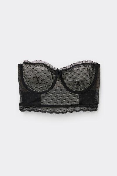 Black Cool Elegance Bandeau Bustier, , large image number 1