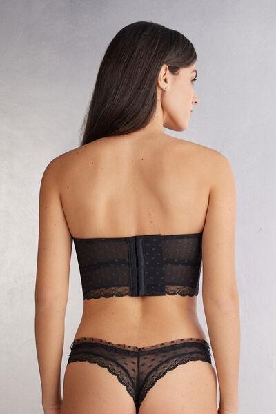 Black Cool Elegance Bandeau Bustier, , large image number 3
