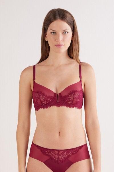 Red Sheer Glamour Daniela Balconette Bra, 5601_940J, medium