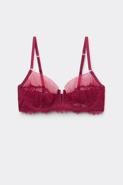 Red Sheer Glamour Daniela Balconette Bra, 5601_940J, medium