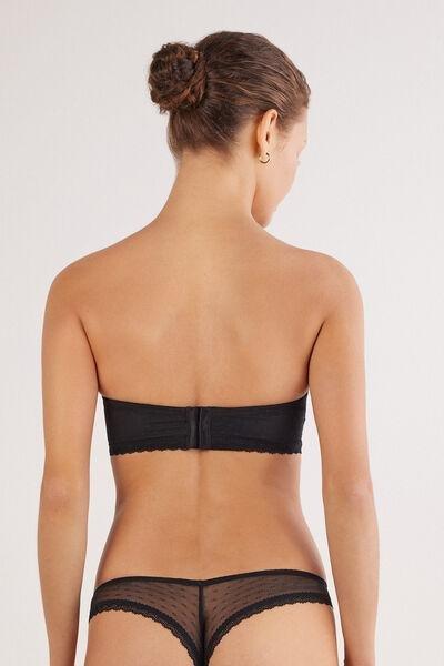 Black All About Flowers Bandeau Balconette Bra, Black, large image number 3