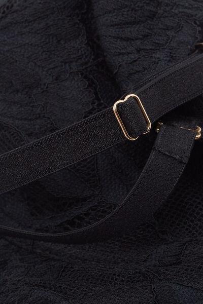 Black All About Flowers Bandeau Balconette Bra, Black, large image number 4