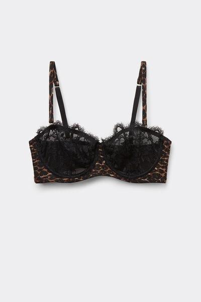 Brown Sensual Attitude Animal Print Bandeau Balconette Bra, 5601_030K, large image number 2