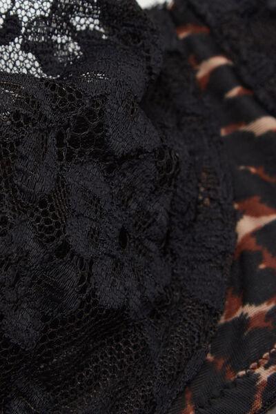 Brown Sensual Attitude Animal Print Bandeau Balconette Bra, 5601_030K, large image number 4