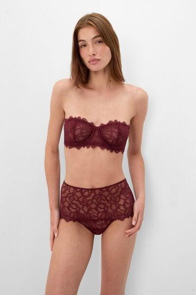 Red Elevate Your Day Bandeau Balconette Bra, 5601_181K, large image number 1