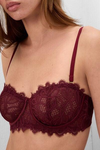 Red Elevate Your Day Bandeau Balconette Bra, 5601_181K, large image number 4