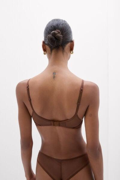 Brown Invisible Touch Tulle Balconette Bra, 5601_876J, medium