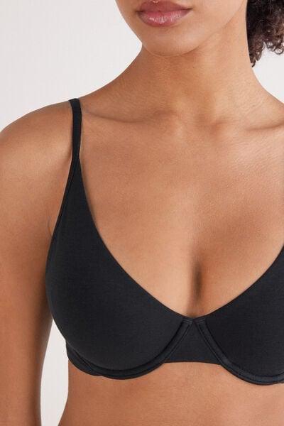 Black The Ultralight Cotton Balconette Bra, Black, large image number 5