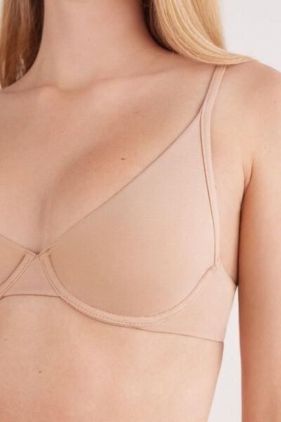 Beige The Ultralight Cotton Balconette Bra, Soft Beige, large image number 5