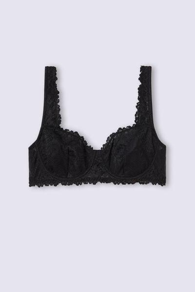 Black Daniela Balconette Bra, Black, large image number 3