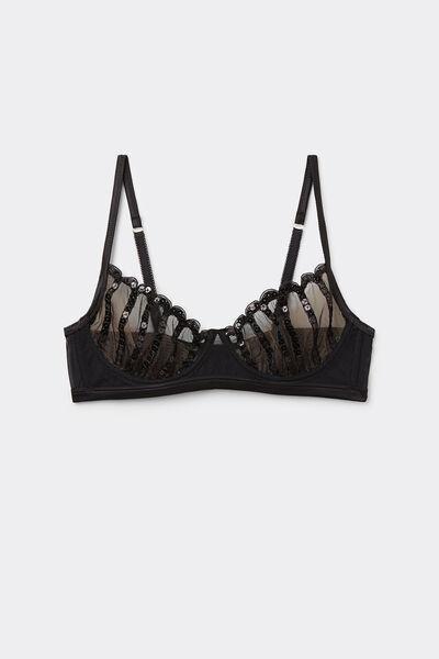 Black See The Magic Balconette Bra, Black, large image number 2