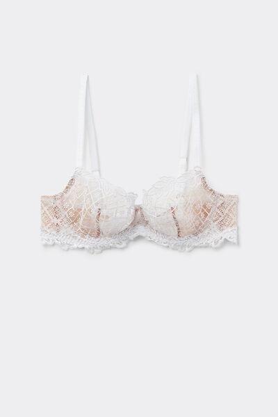 White Sophisticated Allure Balconette Bra, , large image number 1