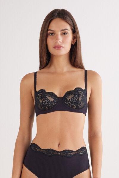 Black Your Everyday Wear Denise Balconette Bra, Black, medium
